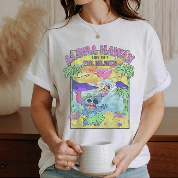 Disney Tops - Disney Aloha Hawaii Graphic T-Shirt